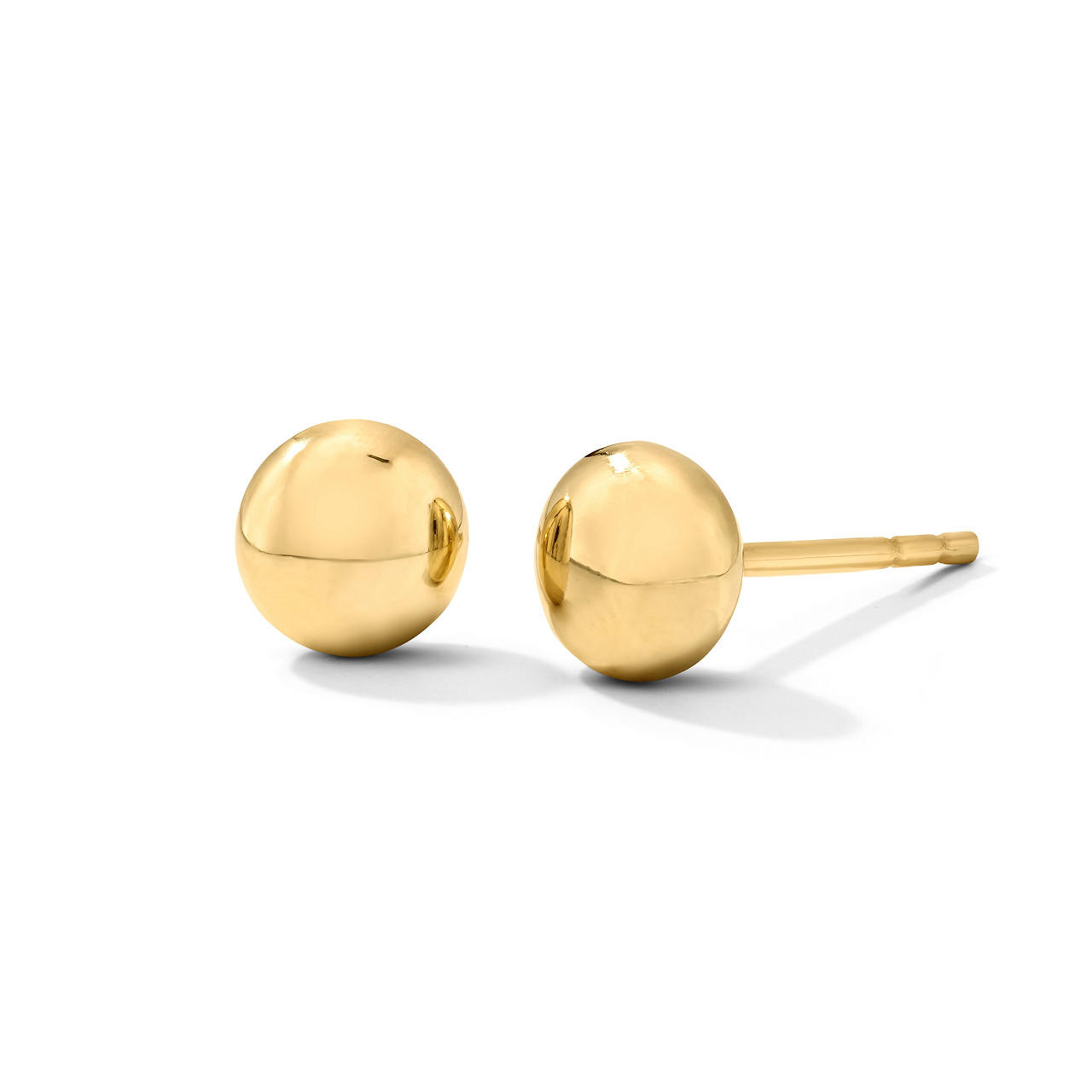 Gold Round Stud Earrings 0