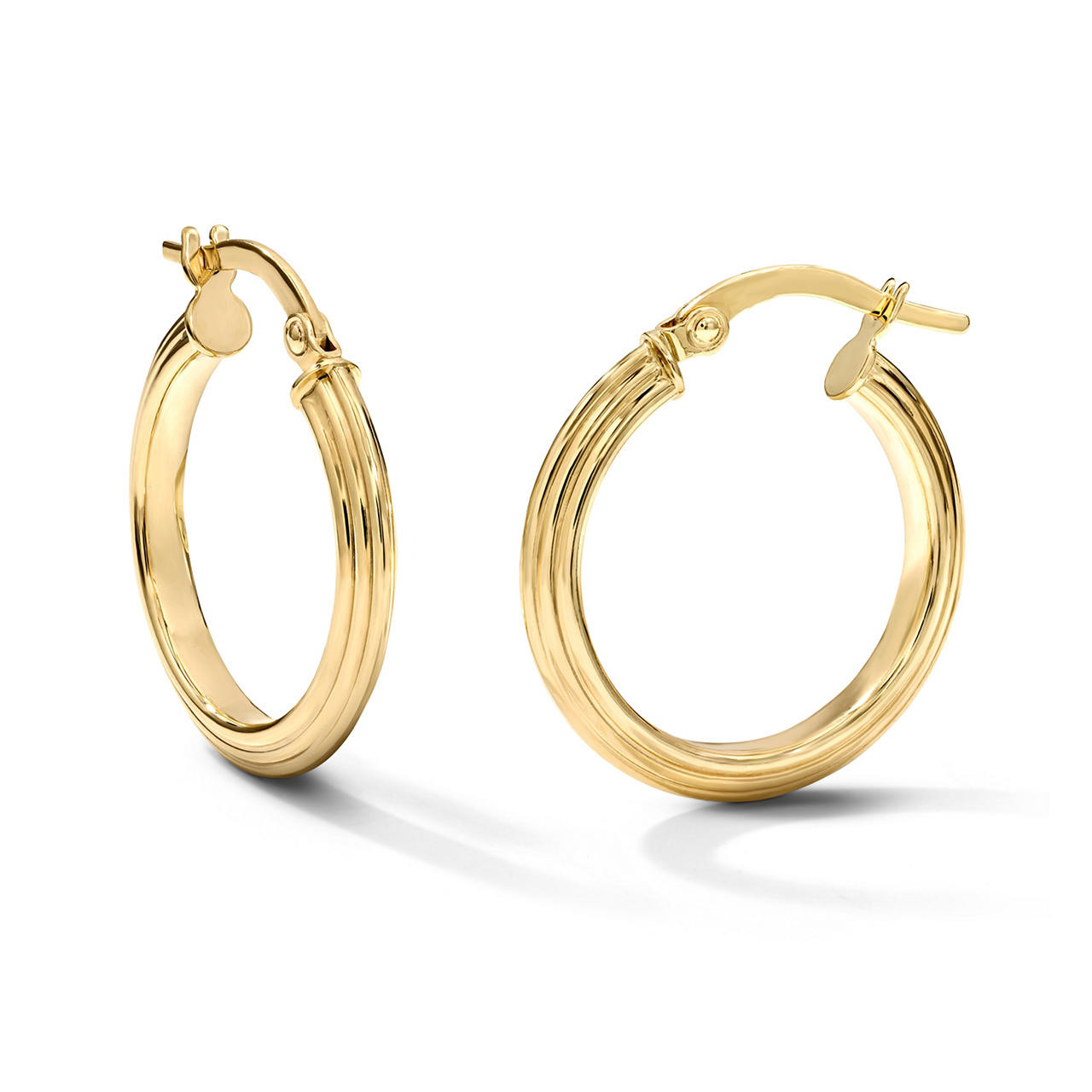 Etched Gold Hoop Earrings