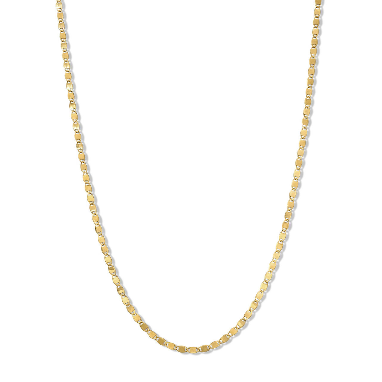 Gold Mirror Chain Necklace (1.65mm)