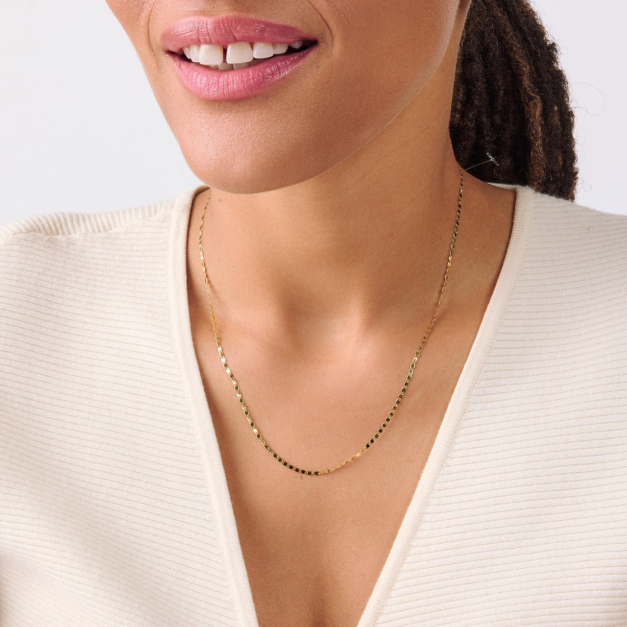 Gold Mirror Chain Necklace (1.65mm)
