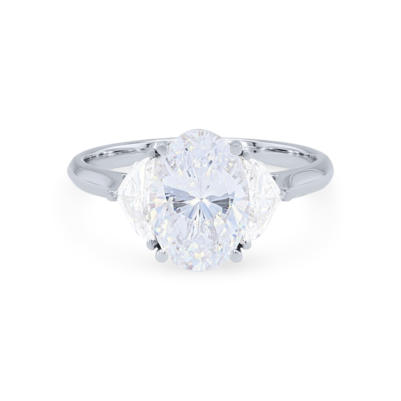 Three Stone Epaulette Diamond Engagement Setting 0