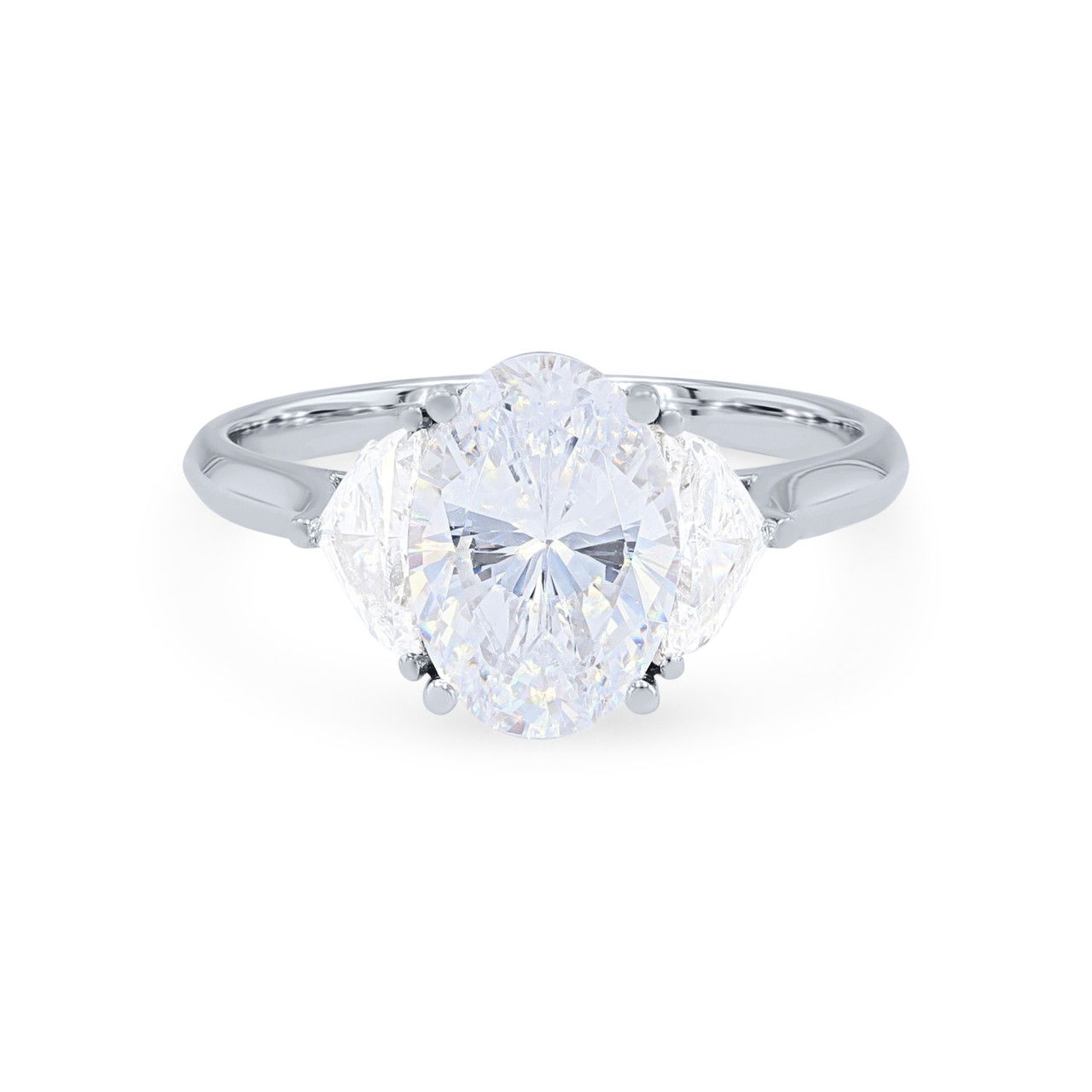 Three Stone Epaulette Diamond Engagement Setting