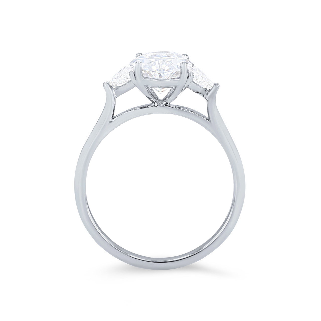 Three Stone Epaulette Diamond Engagement Setting 3