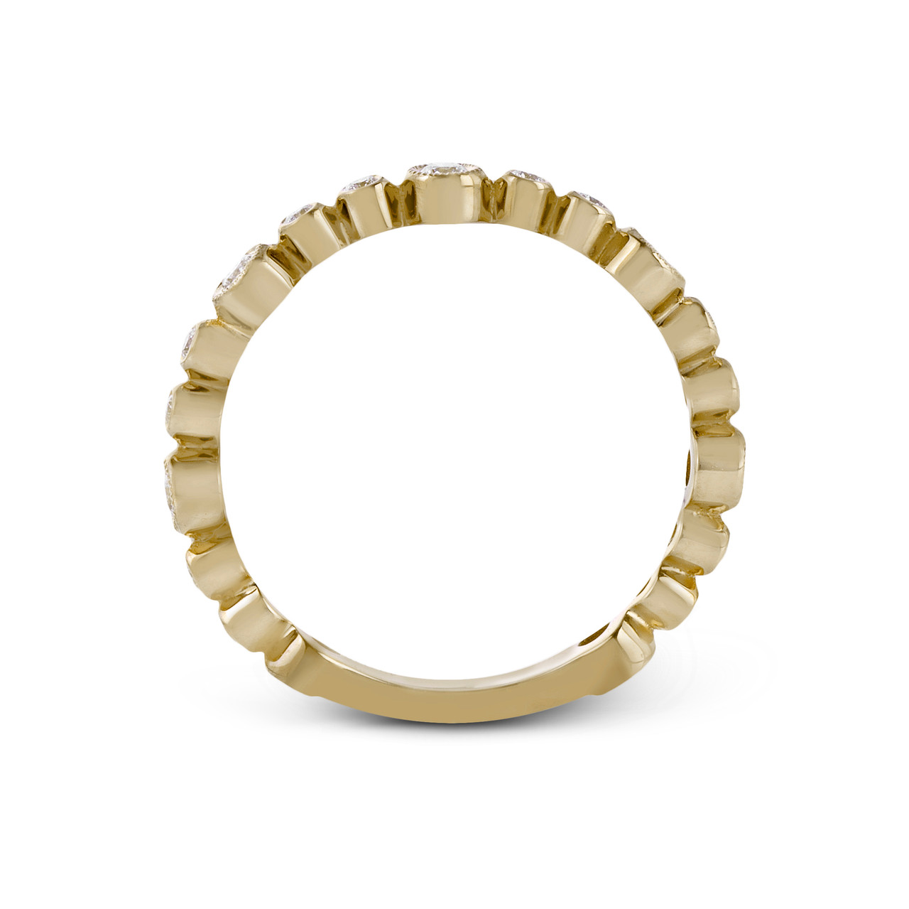 Simon G. Bezel Milgrain Diamond Band