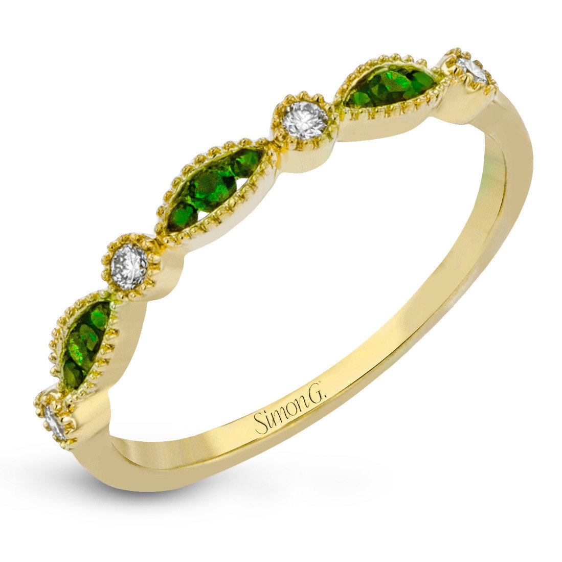 Simon G. Green Tsavorite Diamond Band