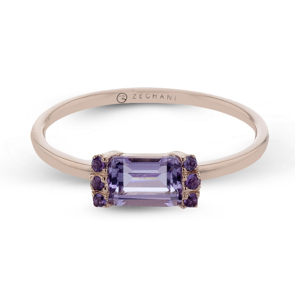 Emerald Cut Amethyst Ring