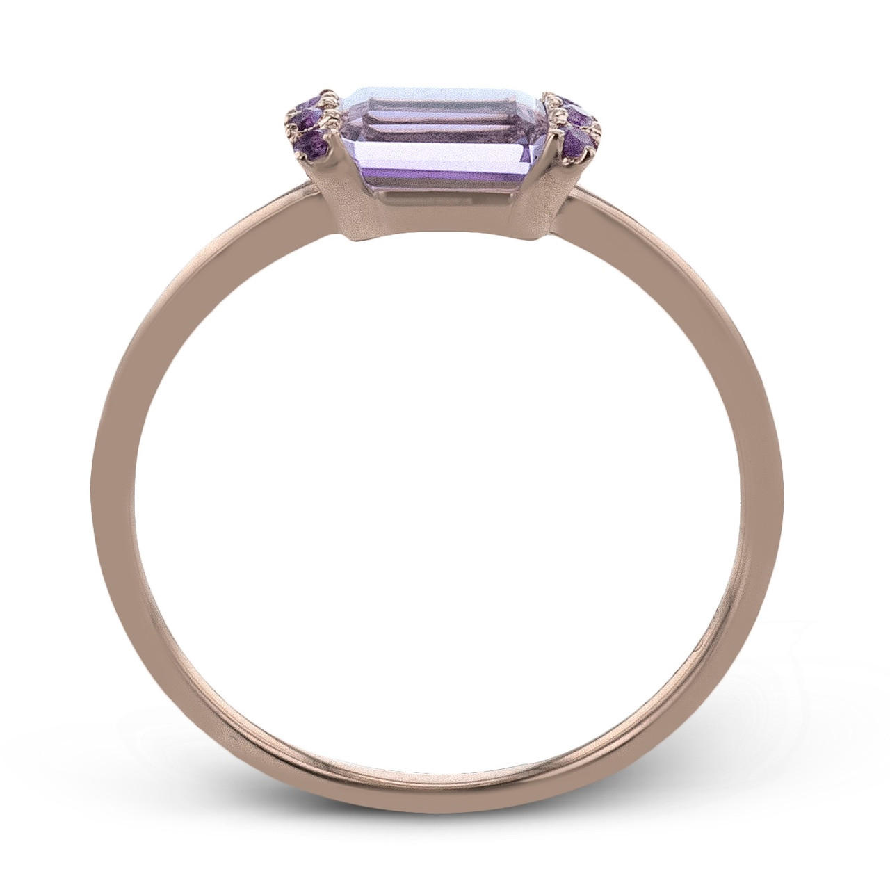 Emerald Cut Amethyst Ring