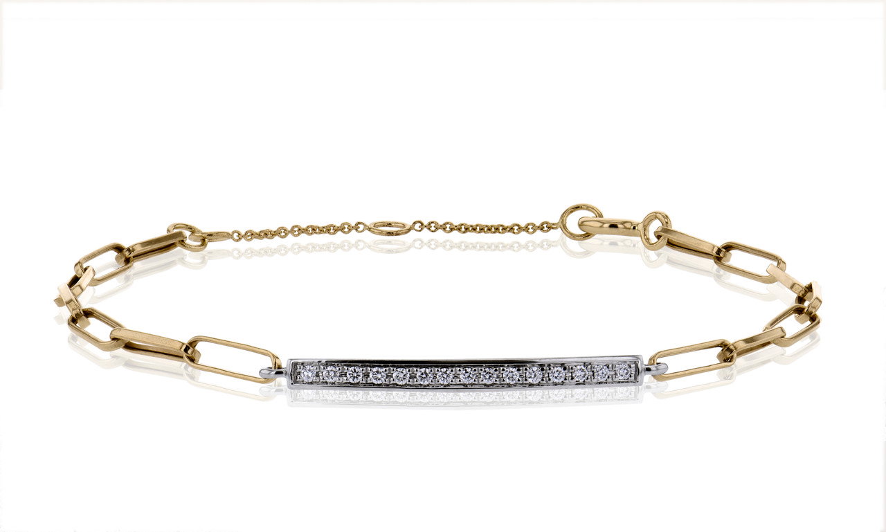 Diamond Channel Bar Bracelet