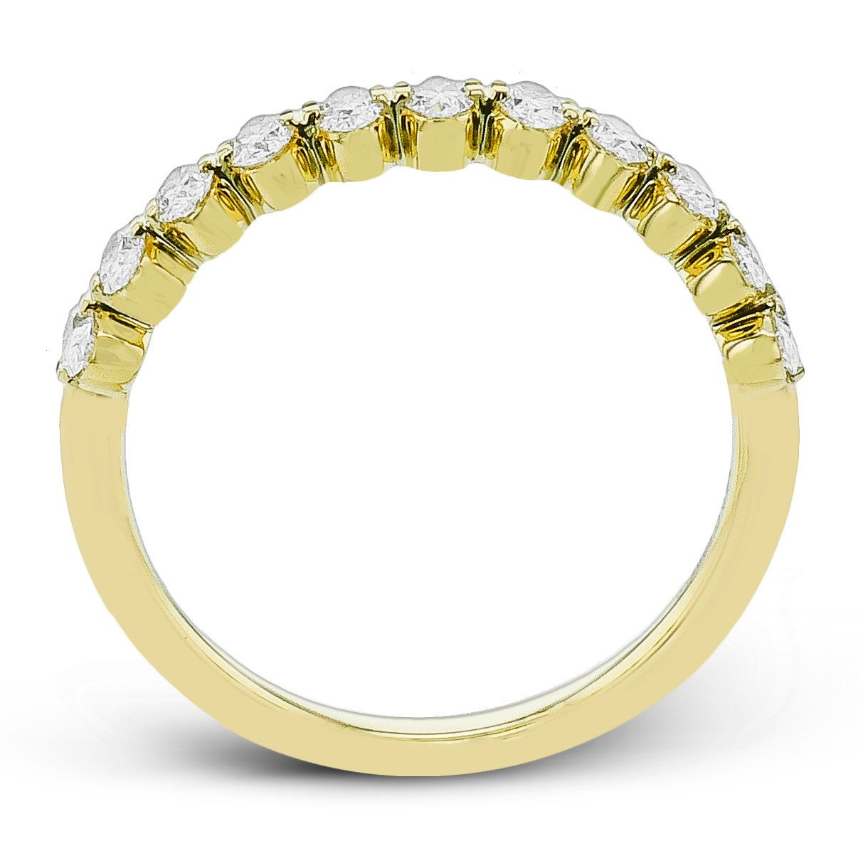Simon G. Oval Diamond Single Prong Band