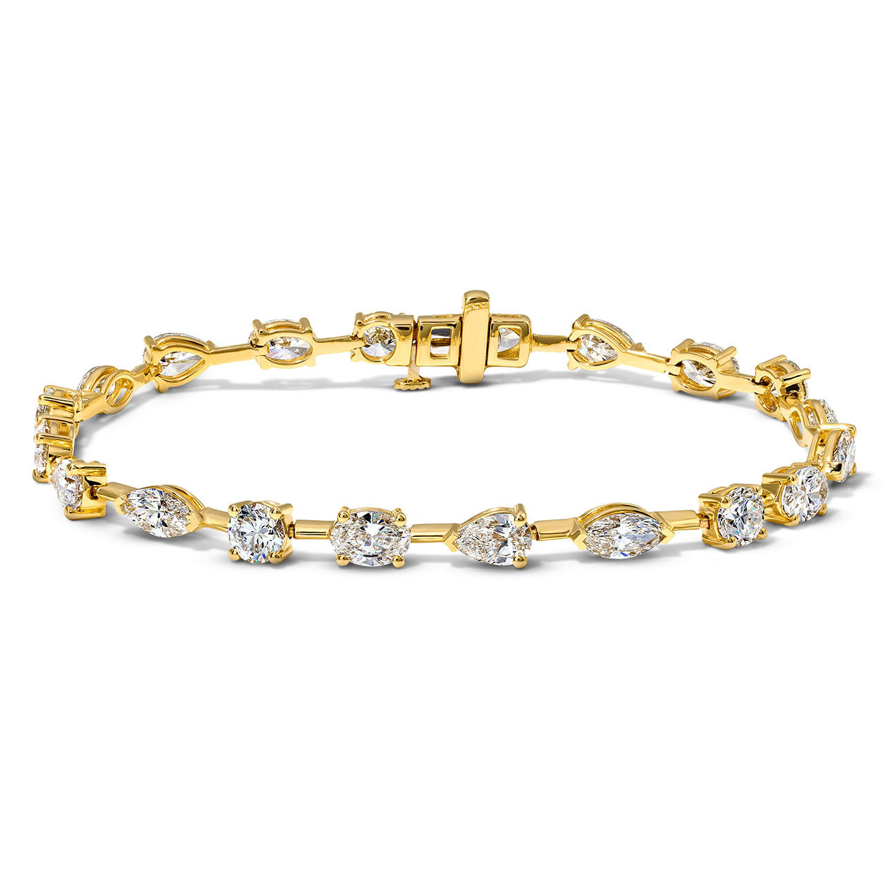 Lab Grown Diamond Mixed Shape Tennis Bracelet