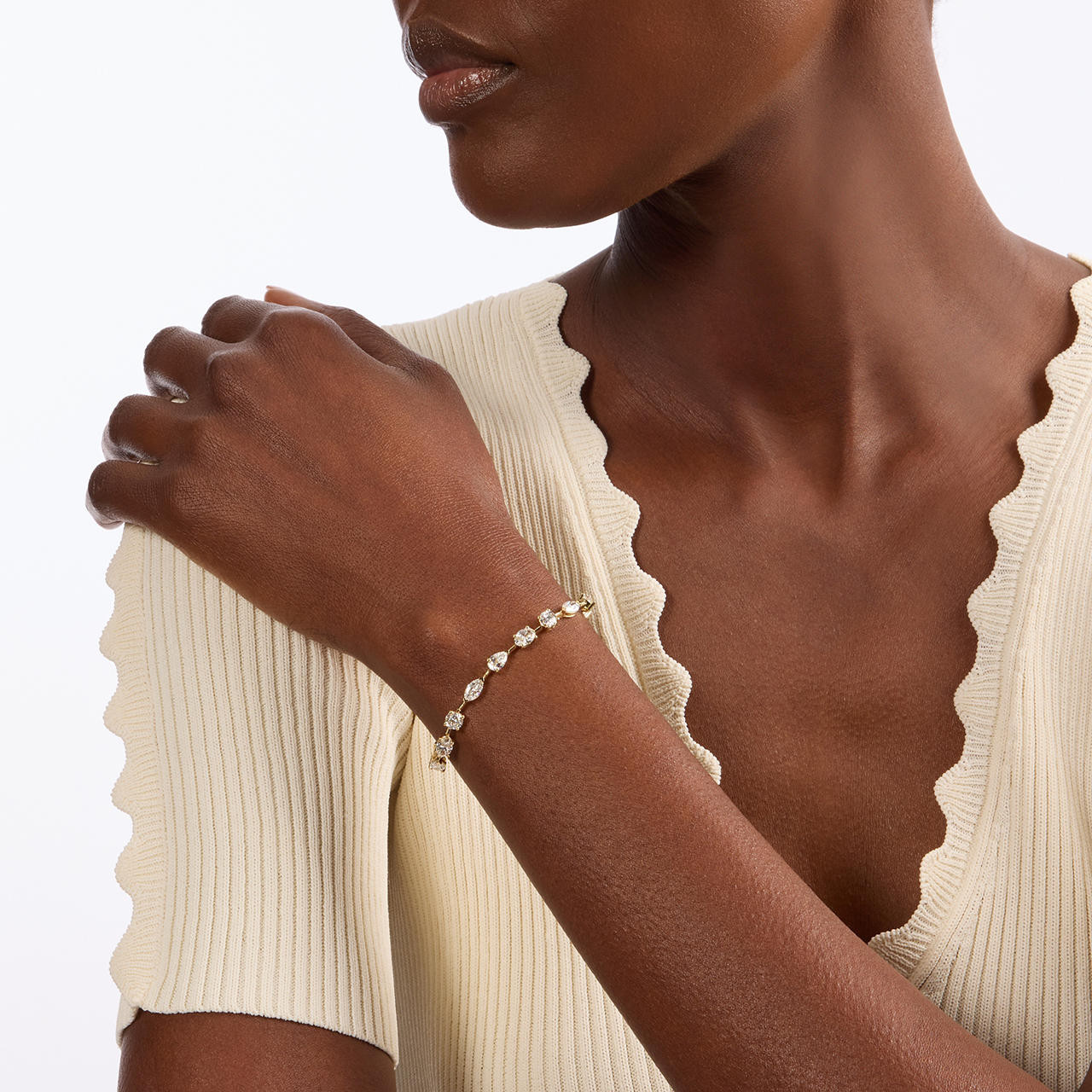 Lab Grown Diamond Mixed Shape Tennis Bracelet