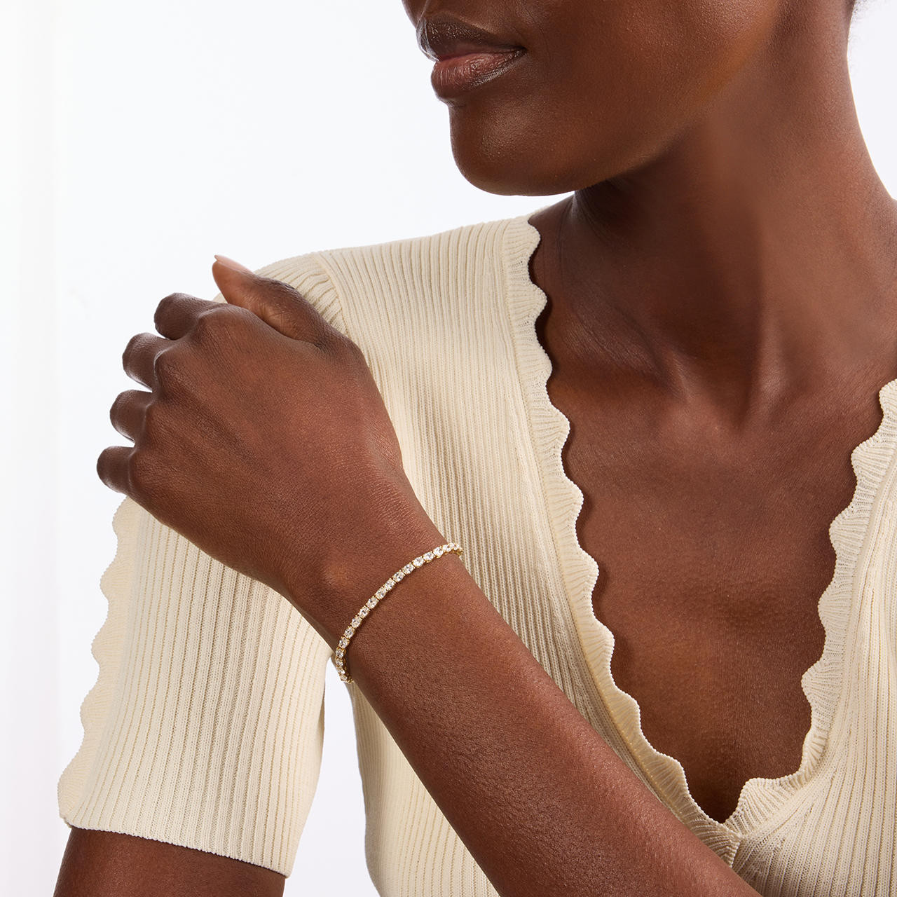 Oval Lab Grown Diamond Tennis Bracelet