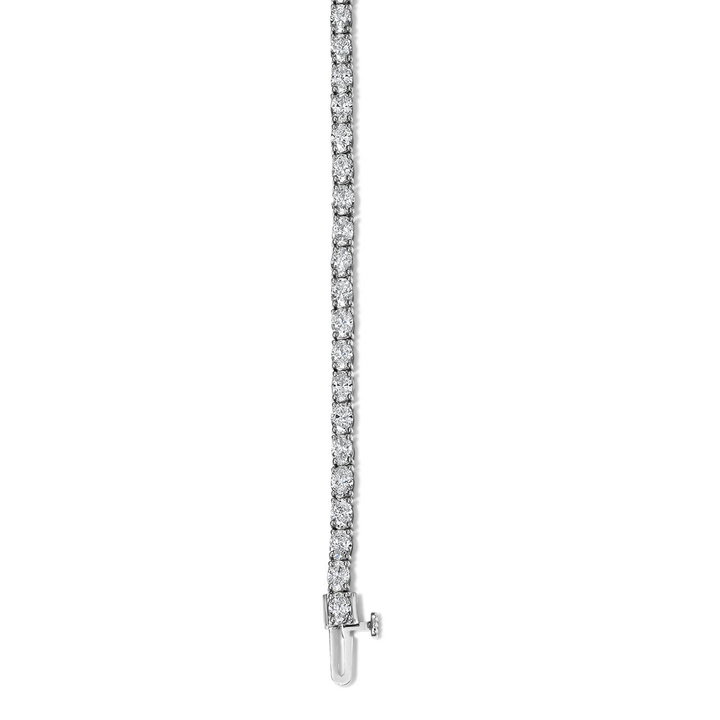 Oval Lab Grown Diamond Tennis Bracelet In White Gold 14K