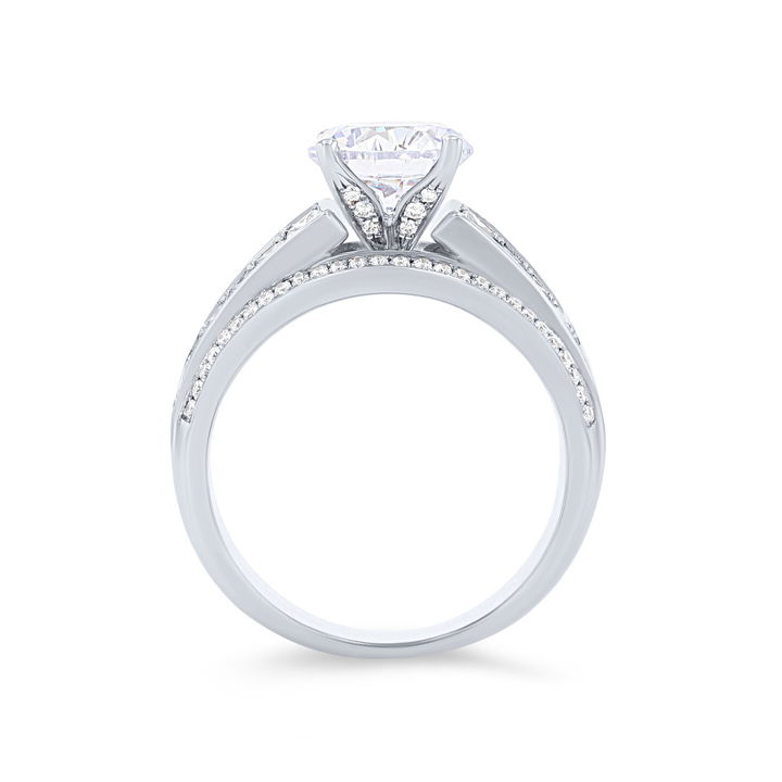 Simon Round Simon G. Princess and Round Diamond Five Row Engagement Setting ...