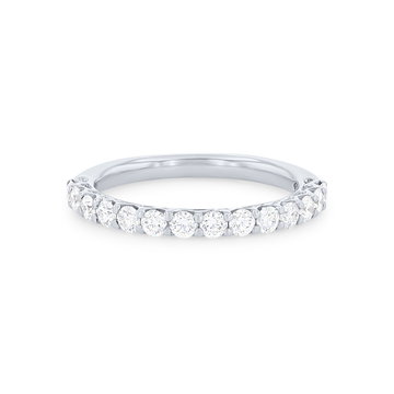 Open Profile Diamond Wedding Band In White Gold 14K