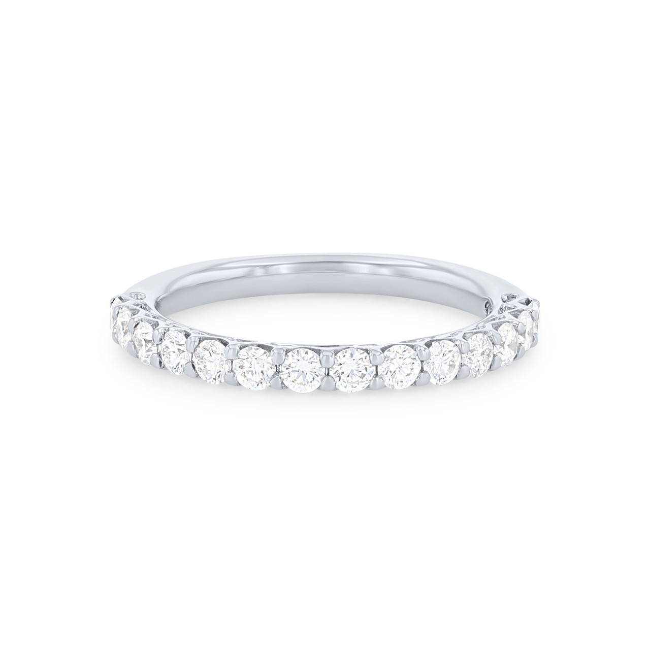 Open Profile Diamond Wedding Band 0