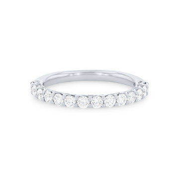 Open Profile Diamond Wedding Band In White Gold 14K