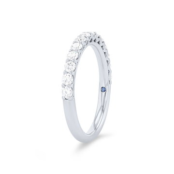Open Profile Diamond Wedding Band In White Gold 14K