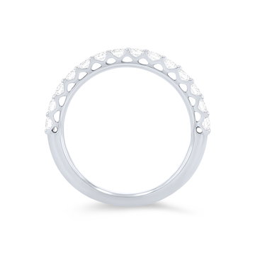 Open Profile Diamond Wedding Band In White Gold 14K
