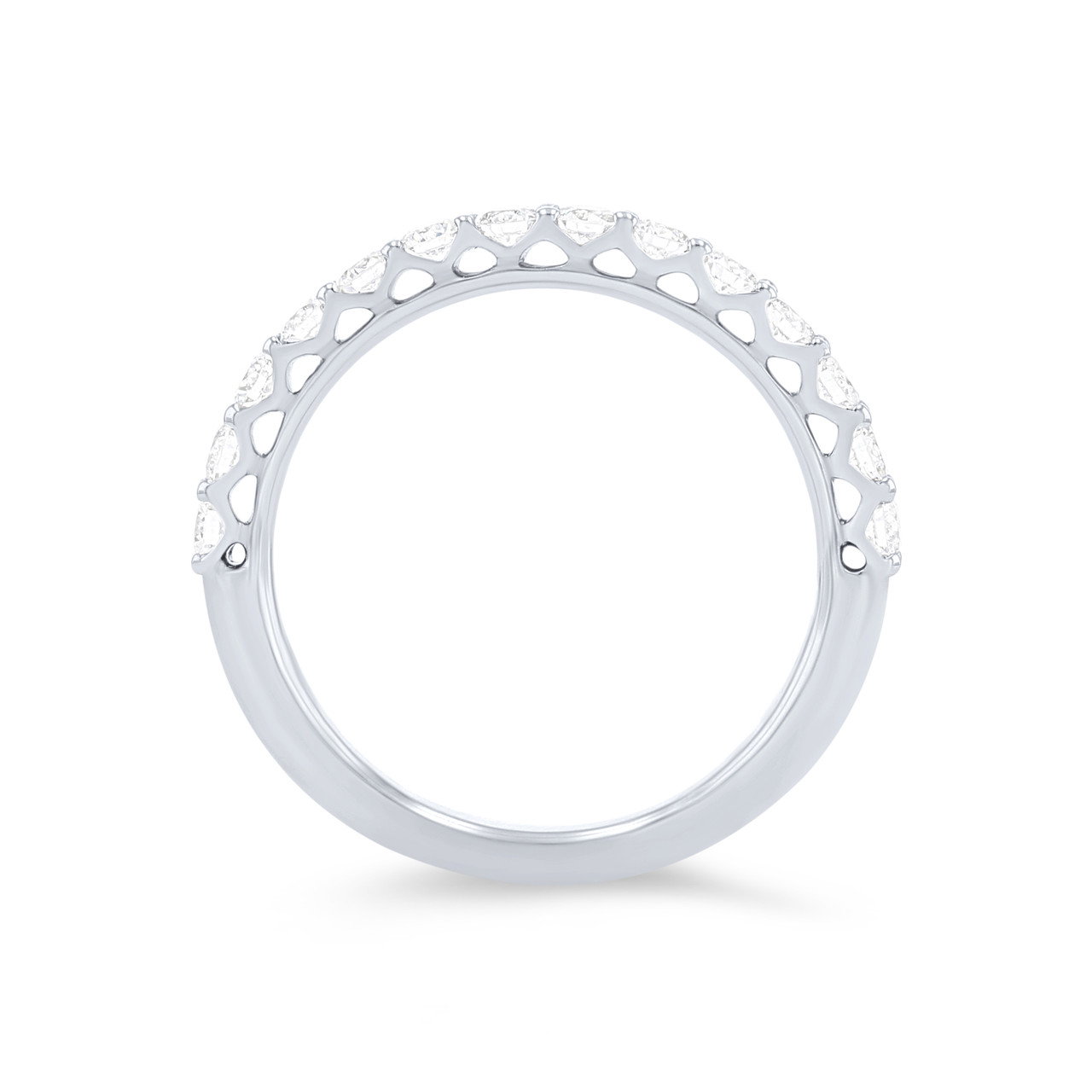 Open Profile Diamond Wedding Band