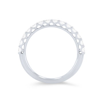 Open Profile Diamond Wedding Band In White Gold 14K