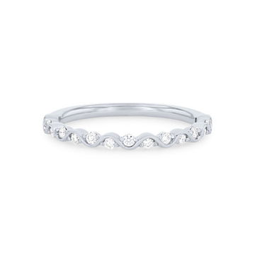Diamond Wave Wedding Band