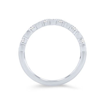Diamond Wave Wedding Band