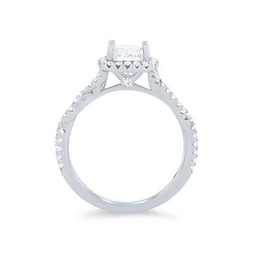 Cushion Halo Open Twist Engagement Setting 2