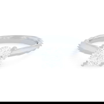 Solitaire Cathedral Hidden Diamond Knife Edge Engagement Setting