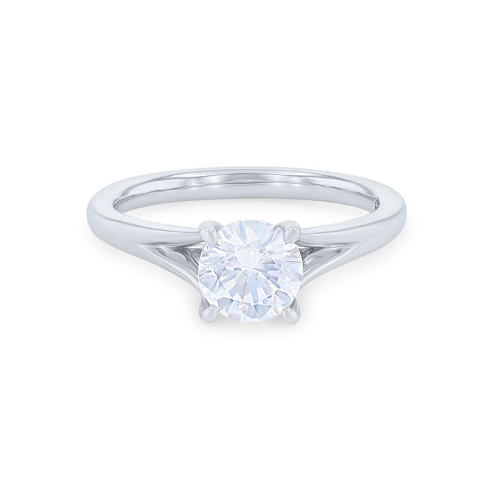 Rose Gold 14K Solitaire Split Engagement Setting