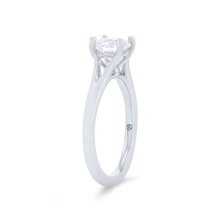 Rose Gold 14K Solitaire Split Engagement Setting