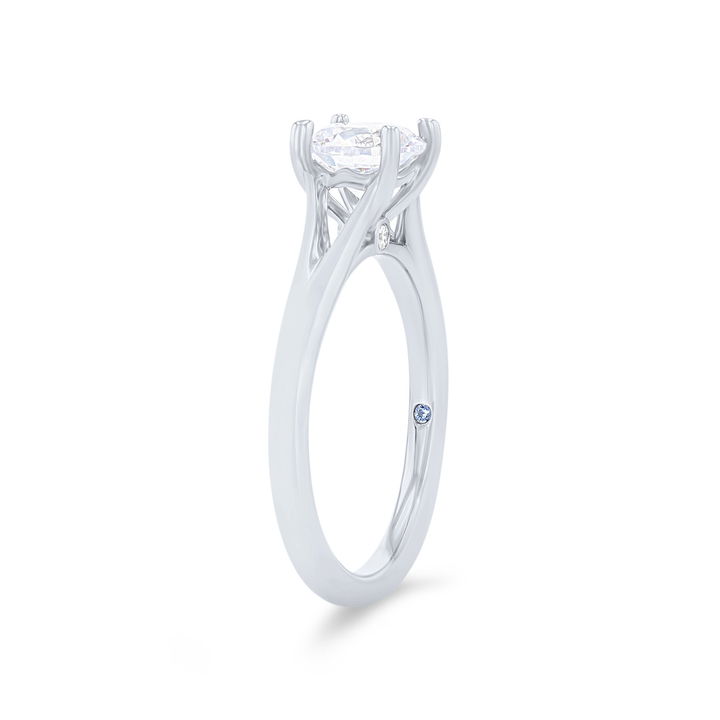 Rose Gold 14K Solitaire Split Engagement Setting