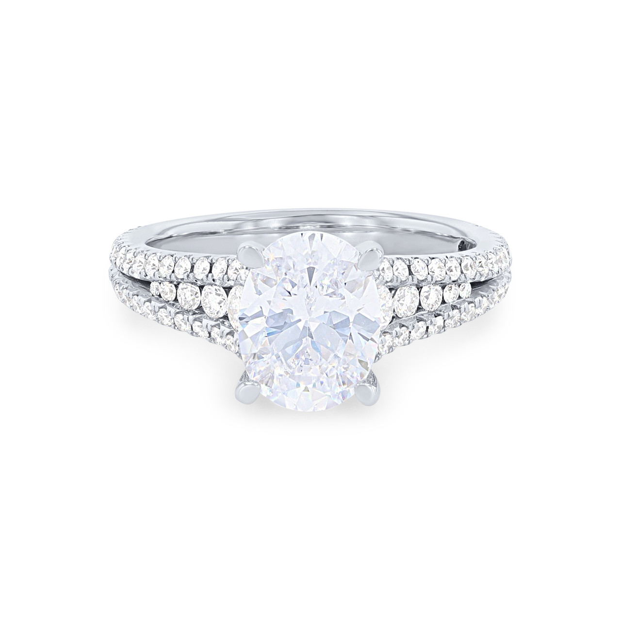 Graduated Diamond Three Row Engagement Setting 0