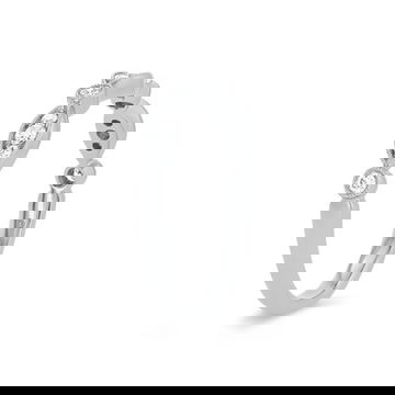Sylvie Alternating Marquise Frame Milgrain Wedding Band