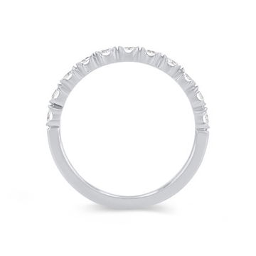 Sylvie Half Bezel Milgrain Diamond Wedding Band