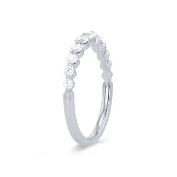 Sylvie Single Prong Graduated Diamond Wedding Band In Yellow Gold 14K