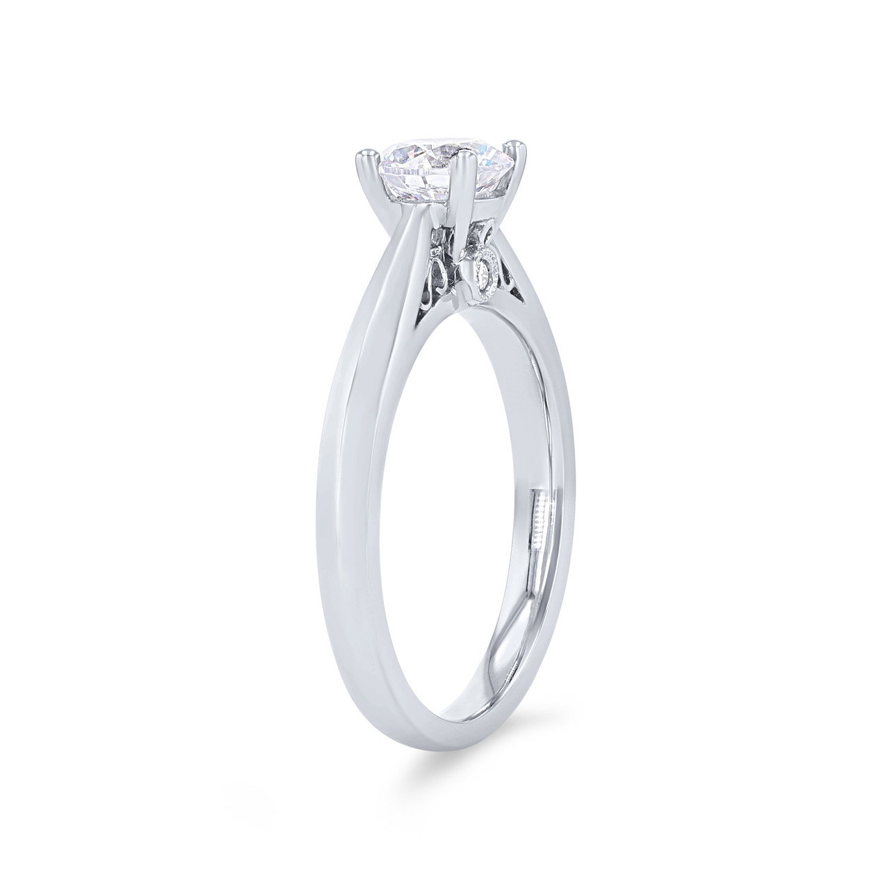 Sylvie Solitaire Filigree Cathedral Engagement Setting 1