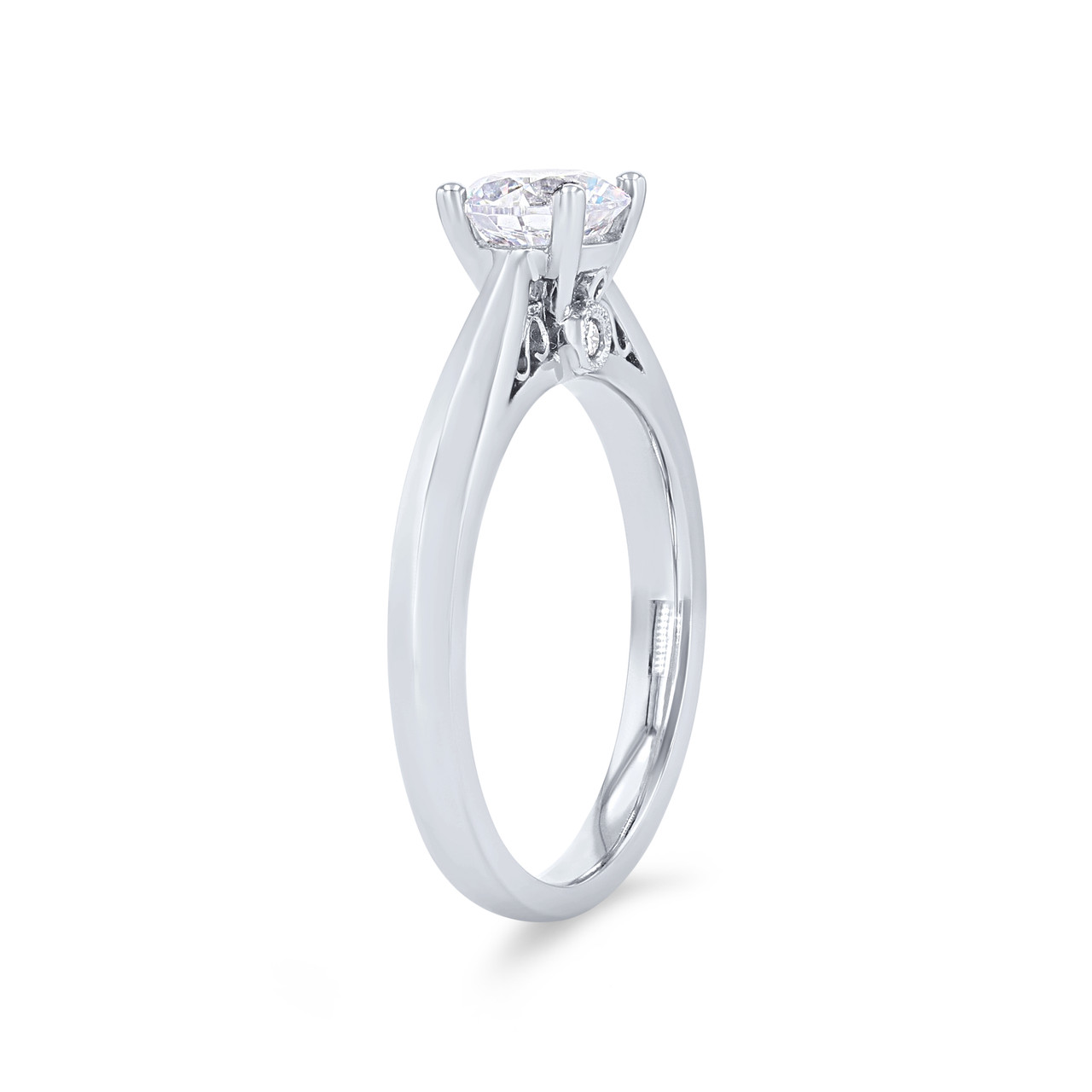 Sylvie Solitaire Filigree Cathedral Engagement Setting 1
