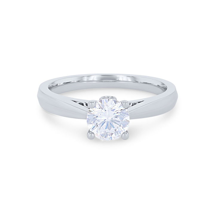 White Gold 14K Sylvie Solitaire Filigree Cathedral Engagement Setting