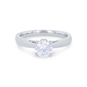 Sylvie Solitaire Filigree Cathedral Engagement Setting In White Gold 14K