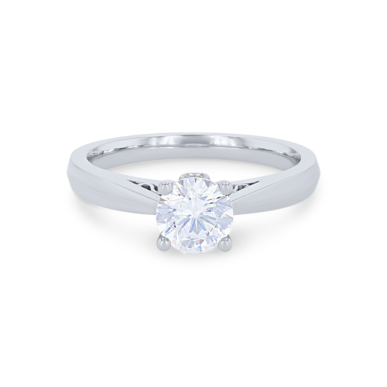 Sylvie Solitaire Filigree Cathedral Engagement Setting 0