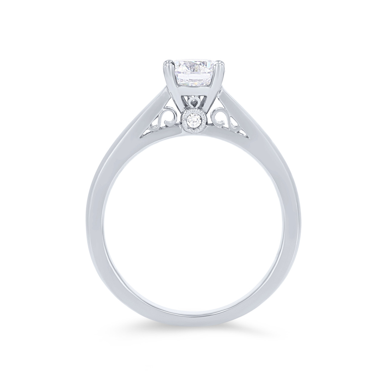 Sylvie Solitaire Filigree Cathedral Engagement Setting 2
