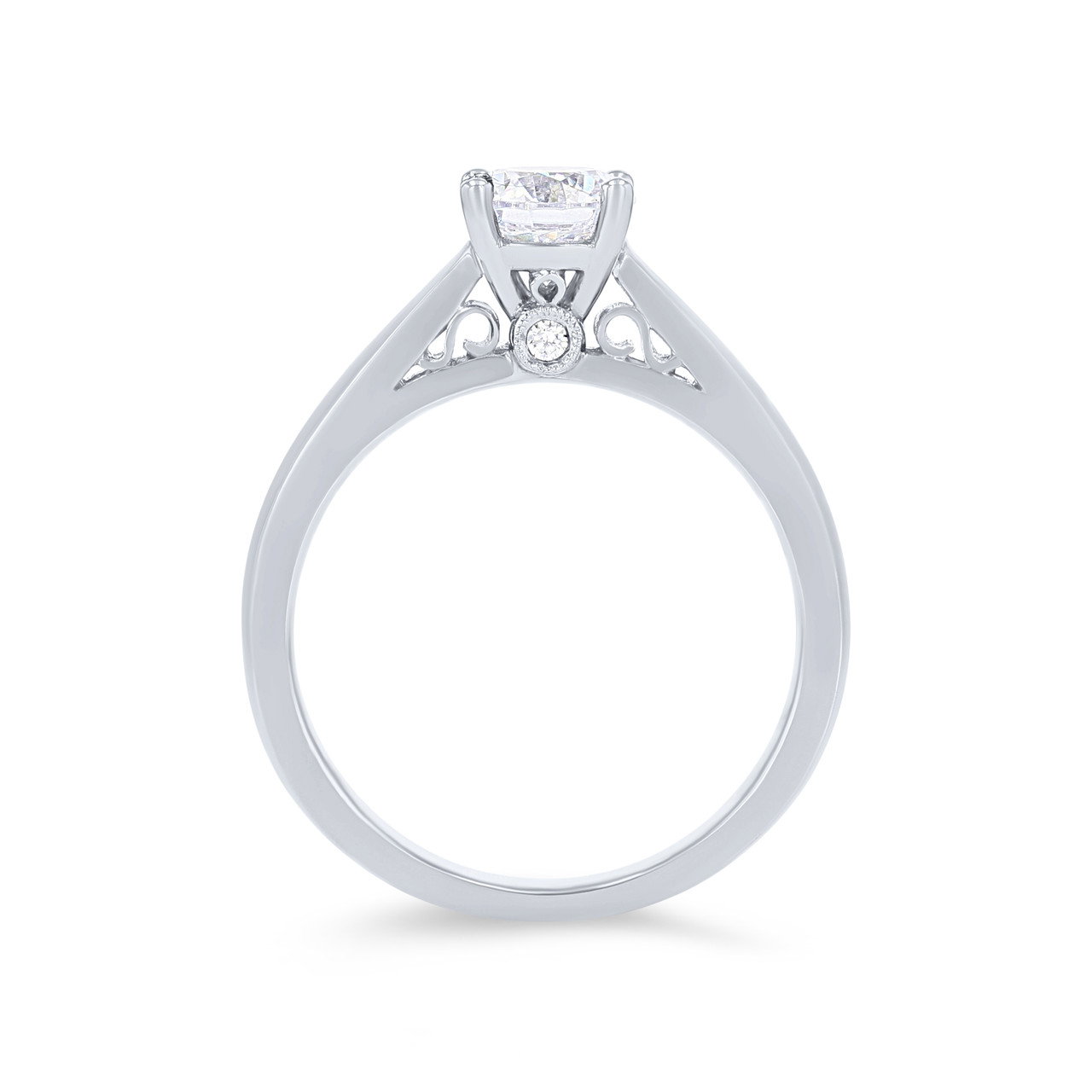 Sylvie Solitaire Filigree Cathedral Engagement Setting 2