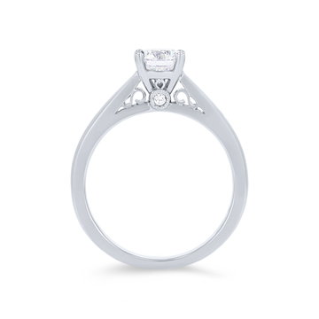 Sylvie Solitaire Filigree Cathedral Engagement Setting In White Gold 14K