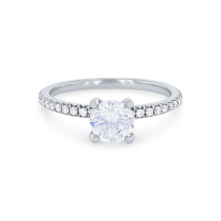 White Gold 14K Sylvie Classic Pave Diamond Engagement Setting