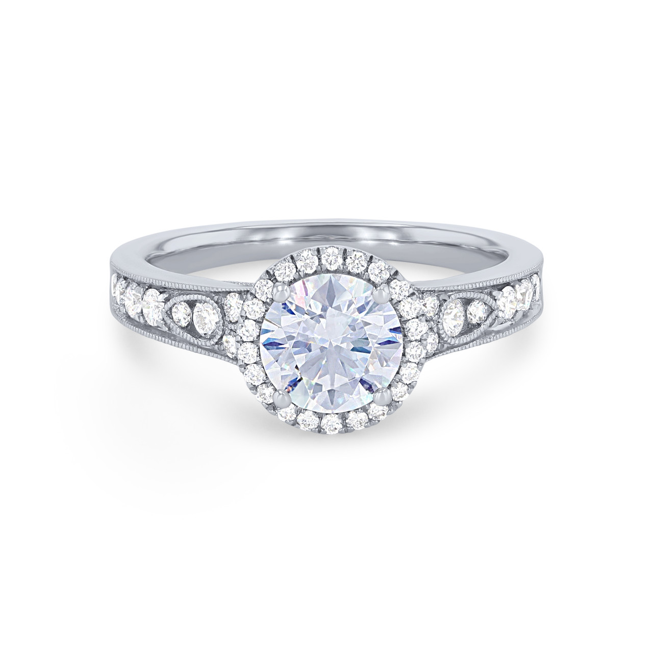 Sylvie Milgrain Diamond Halo Engagement Setting 0