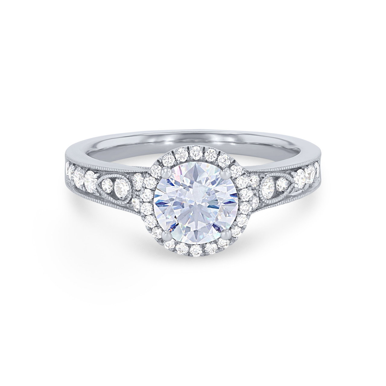 Sylvie Milgrain Diamond Halo Engagement Setting 0