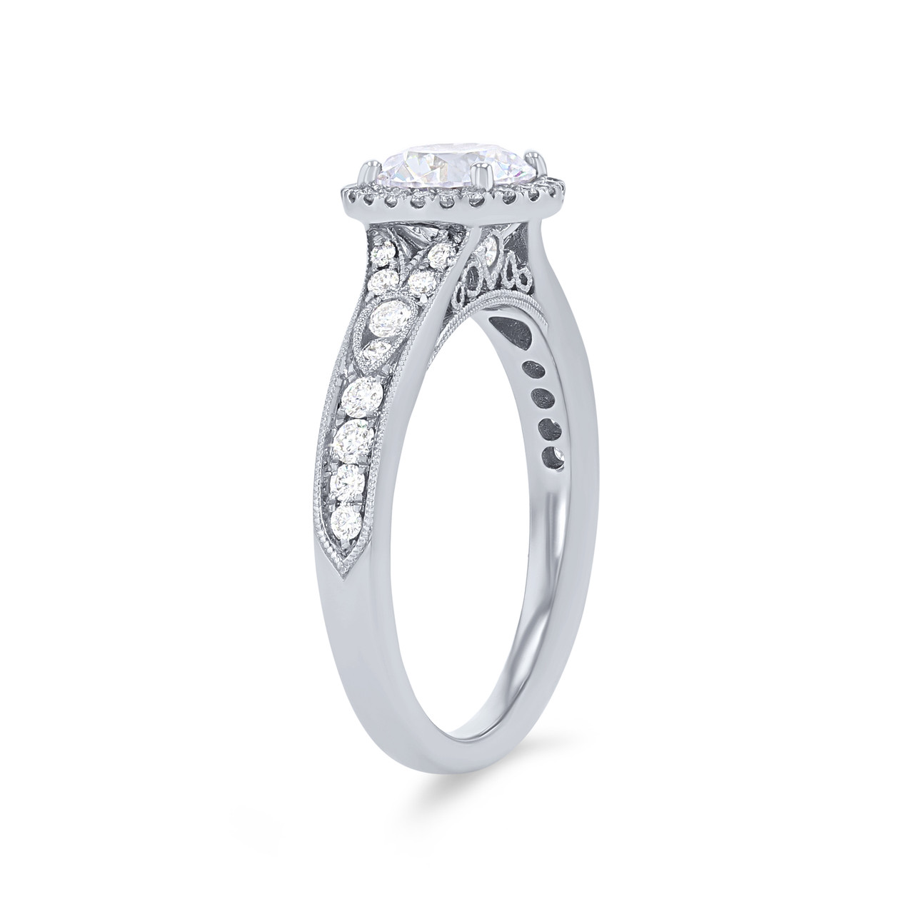 Sylvie Milgrain Diamond Halo Engagement Setting 1
