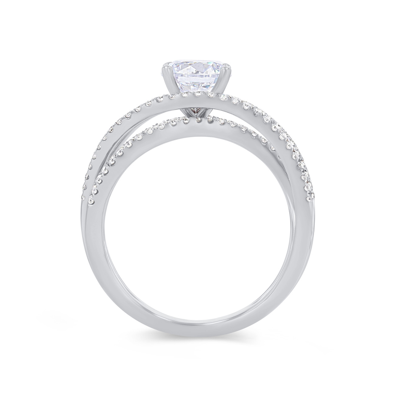 Sylvie Multirow Twist Diamond Engagement Setting 2