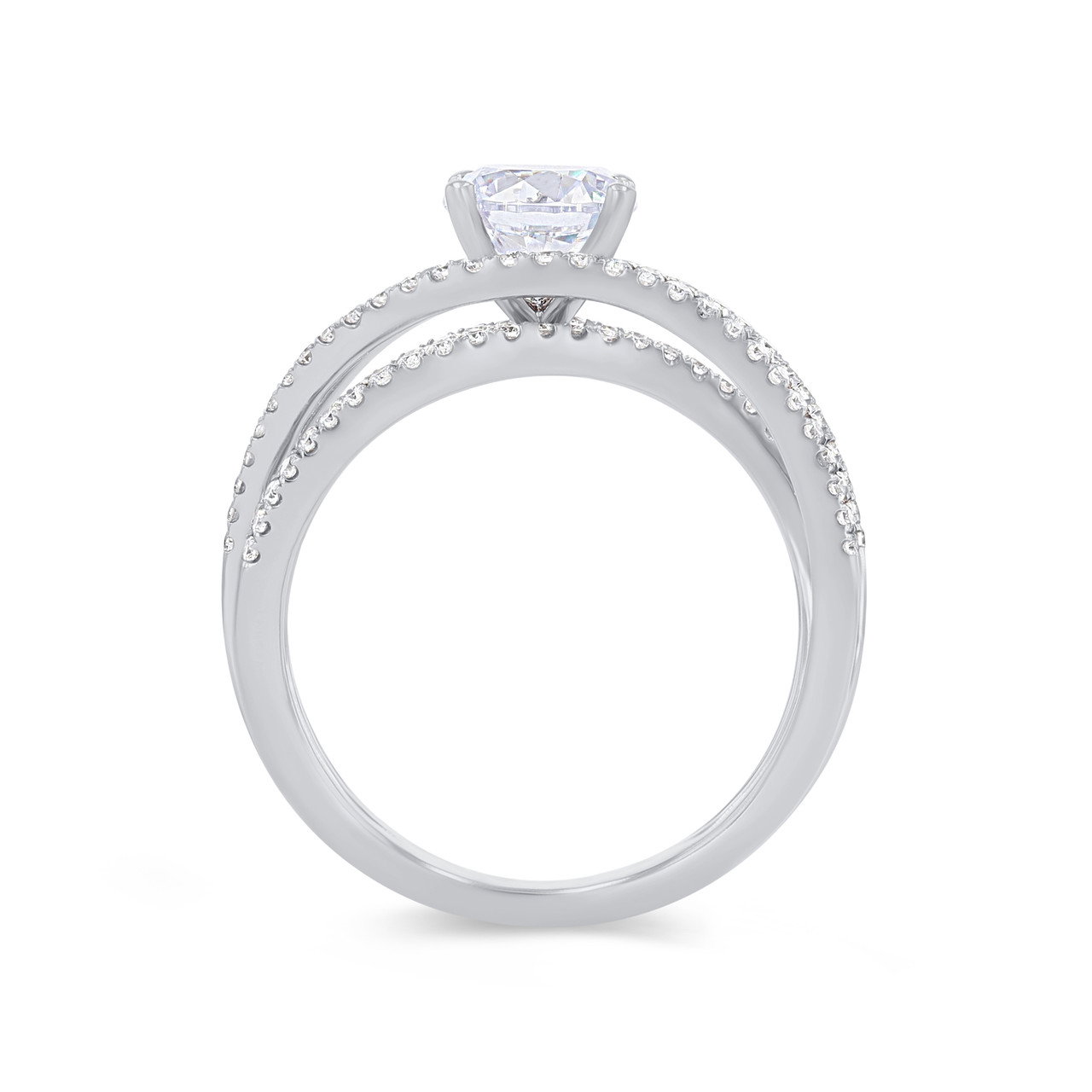 Sylvie Multirow Twist Diamond Engagement Setting 2